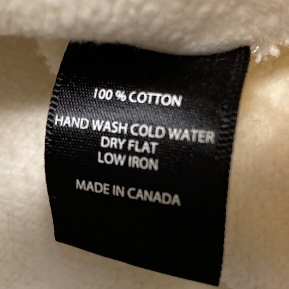 Odeyalo Sweatshirt Womens Small Cream Quarter Zip Soft Cotton Oversized - Picture 6 of 13